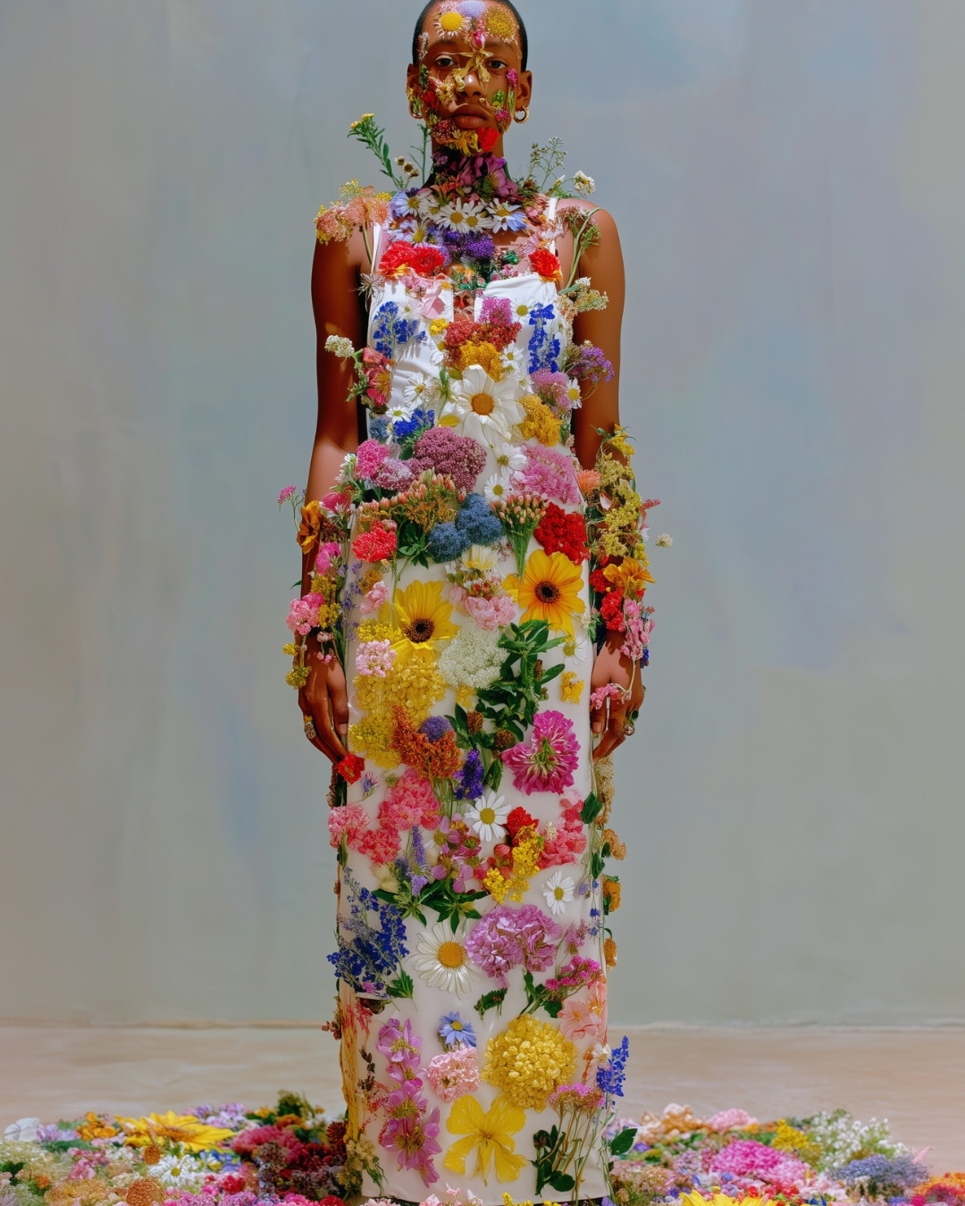 AI beauty editorial - soft skin and light